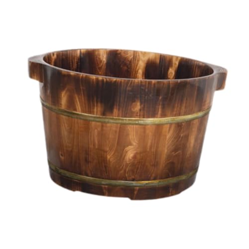 Tina de baño para pies Yajuyi 26cm de madera miniatura 6