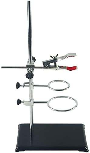 Laboratory Retort Stand Set - Tube Burette Clamp Clip Flask Ring Clamp Rod Base Lab Support Stand for Titration Extraction Chemistry Metalware Equipment Science Experiment Bracket Holder