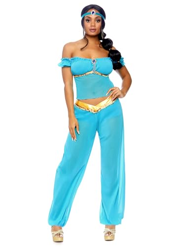 Leg Avenue womens Arabian Beauty Princess Adult Sized Costumes, Turquoise, Medium US