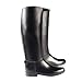 HORZE Chester Kids Horse Riding Boots | Rubber Equestrian Tall Dress Boots for Girls, Boys - Black - 3