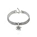 Produktbild Alpenklunker Halsband Choker Kropfband Edelweiß viele Farben passend zum Dirndl Tracht Schmuckrausch Farbe Hell grau