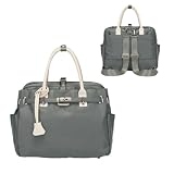 [La Closet] 3way ビジネスバッグ レディース はっ水 ナイロン 本革 ハンドル 革 ビジネス バッグ 通勤 99-3012-KHK