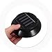 Kisangel 6Pcs Solar Fence Lamp LED Lighting Tool Warm White Outdoor Post Lights Black Shell for Garden Deck and Porch Use