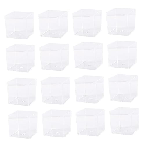 GRIRIW 50 Pcs Small Square Box Mousse Cup Mousses Cup Mousse Cups Hot Water Kettle Electric Ice Cream Mug Parfait Cups Shot Cup Electric Kettles Muffin Bowl Food Containers Transparent Pp