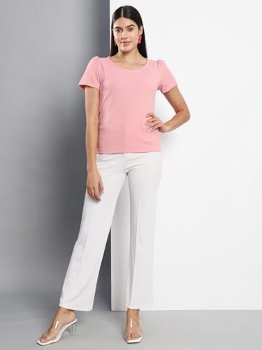 Image of Q - RIOUS Casual Solid Womens Regular Top