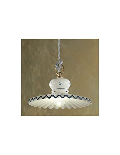 Suspension céramique blanche 1 lumière pour salon et chambre FL-10