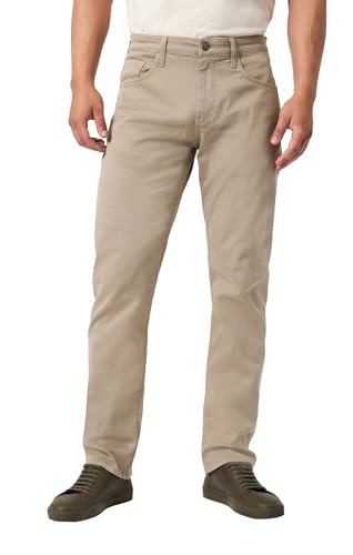 Mavi Men's Zach Mid Rise Straight Leg Pants, Sand Casual Twill, 38x32