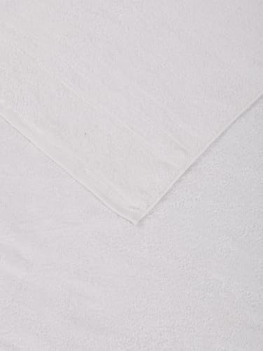 Image of Monte Carlo Essential 100% Cotton Bath Towel | 340 GSM Ultra Lightweight & Quick Dry | Soft Absorbent Large Towel 75x150 cm | Skin Friendly Daily Use Bathroom Towel for Men & Women (Soho) | White