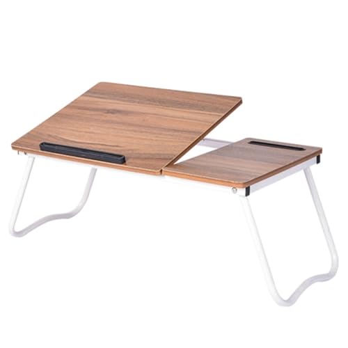 Mesa para Computadora para La Cama, Escritorio para Personas Perezosas En La Cama del Dormitorio, Escritorio Plegable para Computadora, Mesa para Laptop, Fácil De Guardar(Wood)