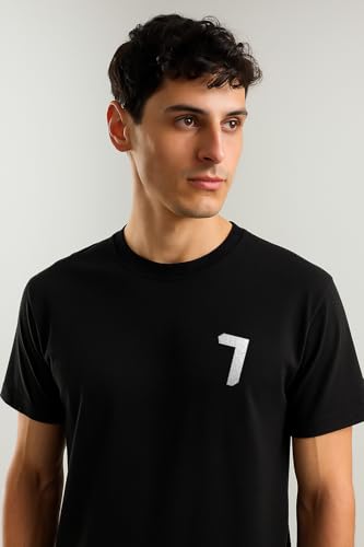 Image of BTS Jungkook Seven Song Crew Neck T-Shirt Black