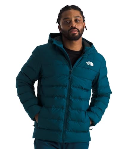 The North Face Men's Aconcagua Insulated Hooded Jacket (Standard and Big Size) - PFAS Free, Midnight Petrol, X-Large