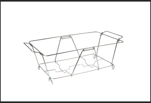 Folding Chafing Food Warmer Wire Rack Chafer Stand Chrome Super Sturdy Foldable Buffet, for use with Disposable Party Accessories