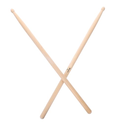 Baquetas Mikinona, 2 piezas, mango liso, para principiantes, estudiantes y músicos, adecuadas para diversos estilos de batería, práctica, conciertos y presentaciones en banda