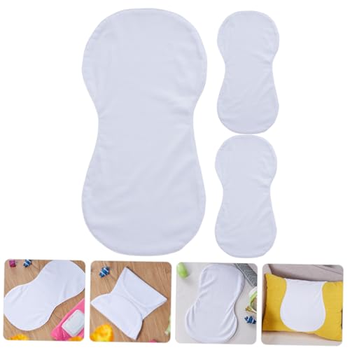 Garneck 3pcs Sublimation Blank Burp Cloths for Newborn DIY Heat Transfer Bibs Double Absorption Soft and Comfortable Muslin Towel2