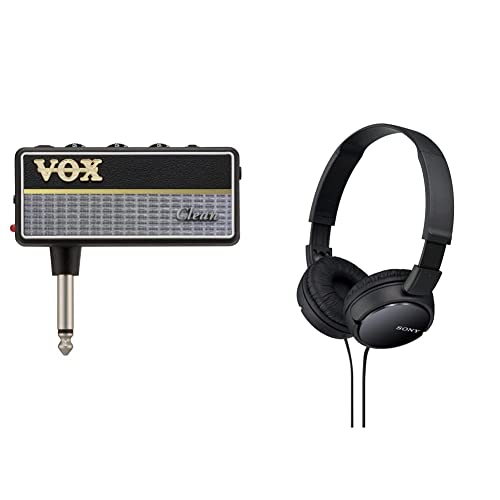 Vox Ampli AP2-CL AmPlug V2 Clean & Sony MDR-ZX110B Casque Pliable – Noir - Les Beatles, Paul McCartney, John Lennon, RIngo Starr, George Harrison Vox Ampli AP2-CL AmPlug V2 Clean & Sony MDR-ZX110B Casque Pliable - Noir