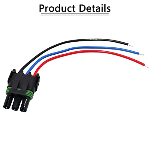 KEJSTED 3Bar 3 Bar Manifold Absolute Pressure Map Sensor Turbo Boost & Connector Pigtail Plug Wire 12223861 Compatible with GM Chevy Buick GMC Pontiac Detroit Diesel Series 12219935 16040749 - Thumbnail 6