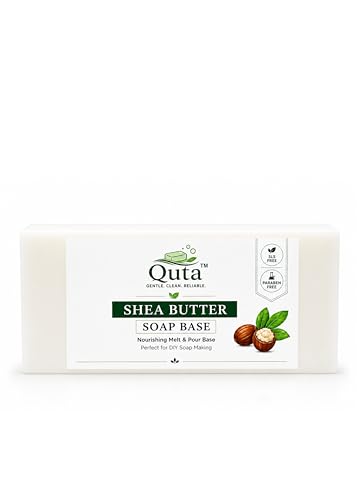Image of Shea Butter Soap Base for Soap Making 1kg - Organic Melt & Pour Base | Creamy & Deeply Moisturising | SLS, SLES & Paraben Free | Vegan | DIY Handmade Soap Raw Material | QUTA