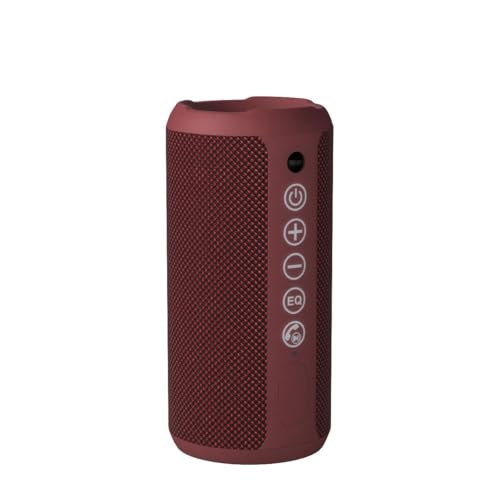 Image of Ortizan Portable Bluetooth Speakers, IPX7 Waterproof Wireless Speaker with 24W Loud Stereo Sound, Outdoor Speaker with Bluetooth 5.3, Deep Bass, RGB Lights, Dual Pairing, 30H Playtime for Home (Red)
