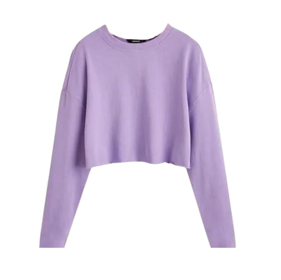 women's full sleeve crop t-shirt, cotton blend casual drop shoulder pullover crop top stylish sweatshirt for girls & women