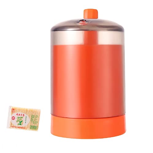 GODLON Dispensador De Palillos Palillero+100 Palillos De Dientes Caja De Palillos De Dientes Creativa Portátil (Naranja)