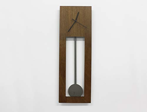 Bluntly Wooden Wall Clock with Concrete Pendulum - Modern Grandfather Pendulum -  SOL PIXIE DUST