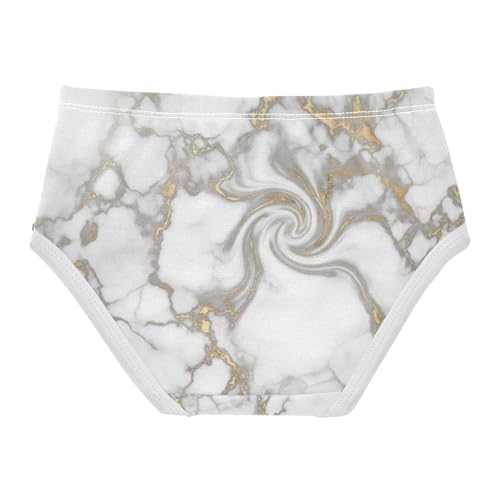Toddler Panties, Marble White Cotton Underwear Girls, 2–8 Years2