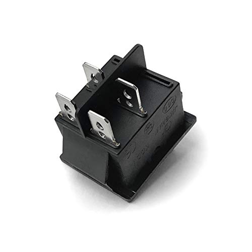 Mgi Speedware Mini Rocker Switches, 20A 12Vdc 125Vac, Non-Illuminated, On-Off Toggle, 4-Pin Dpst 5-Pack (Black) #TOP2