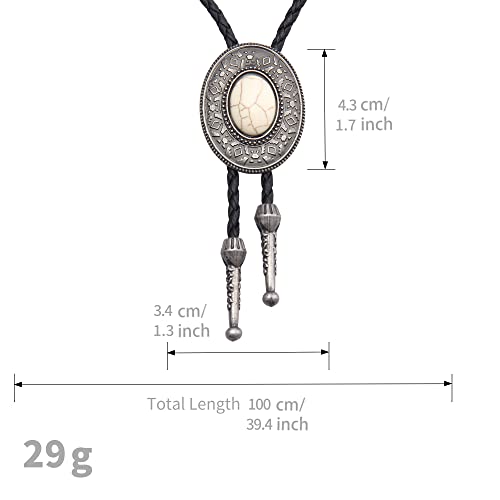 Image of Jeilwiy Bolo Tie for Men Western Cowboy Tie Necklace Gold Bolo Tie Leather Necktie Halloween Tie Accessories for Women