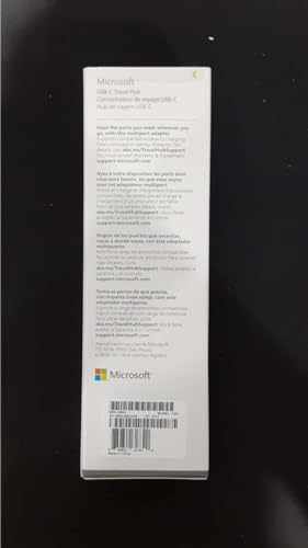 Microsoft SWV-00003 concentrador USB-C ultra compacto con cable integrado negro 6