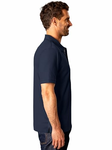 Image of FlowTech Men's Performance Polo Shirt DryMax Quick‑Dry Pinhead Texture Breathable Moisture‑Wick Odor‑Free