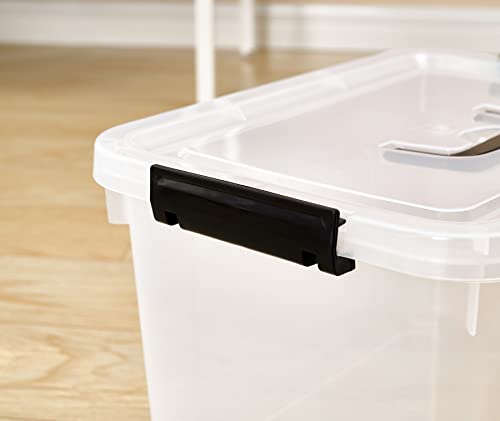 Jujiajia 6 Quart Clear Storage Latch Box/Bins, 6-Pack Plastic Container With Latches And Lid #TOP4