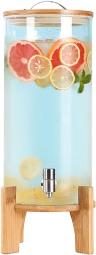 Bouteilles d'eau en verre 7.5L avec support en acier inoxydable