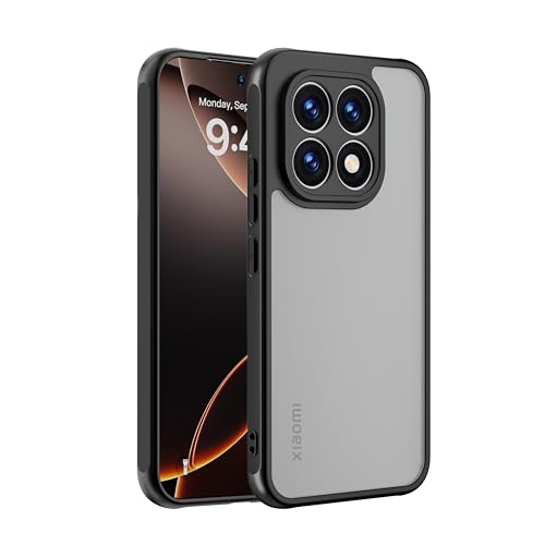 PanXCase Funda para Xiaomi 15T 5G, Protectora Antigolpes Militar Mate Translúcida Carcasa Capa (Negro)