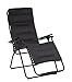 HomeRoots Frame: Powder Coated Finish (100% Polyester Powder Zero Gravity Recliner - Black Frame - Acier Fabric
