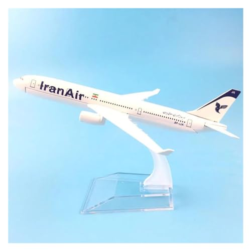Modelo de avión Iran Air 330 de metal 1:400 réplica vintage de 16cm