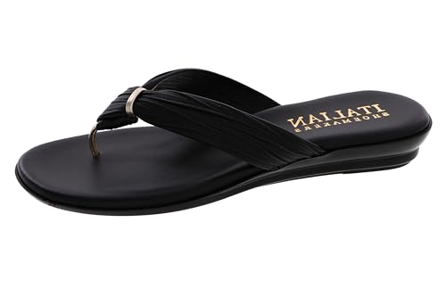 ITALIAN Shoemakers Aleena Low Wedge Open Toe Slip On...