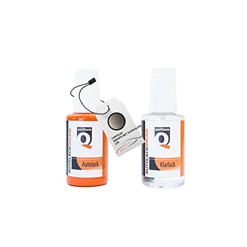 uniQum Autolack Stift + Klarlack im Vorteilsset fürs Auto für CHRYSLER GRANITE MET SATIN GLOSS LDR Autolack Reparatur 2 x 30 ml