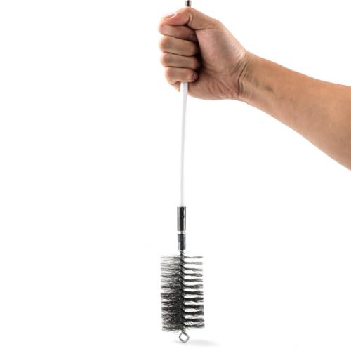 Image of 50 Inch Pipe Cleaning Brush Set with Stainless Steel Bristles | Wire Brush With 4 Flexible Rods, Stainless Steel Pipe Brush 4pcs For Auto Parts, Bottles, Tubes. (3 /5, 1, 1 3 /5, 2 Inch )
