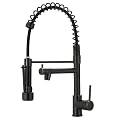 Oil Rubbed Bronze Kitchen Faucet,AIMADI Commercial Style Spring Kitchen Sink Faucet,Modern Single Handle Single Hole Kitchen Faucets with Pull Down Sprayer