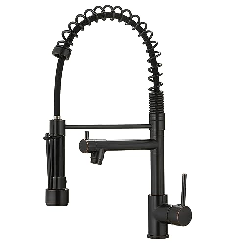 Image of AIMADI Oil Rubbed Bronze Kitchen Faucet,Commercial Kitchen Sink Faucet | Modern Single Handle Single Hole Kitchen Faucets with Pull Down Sprayer