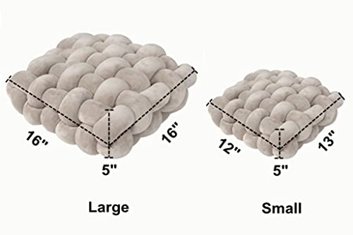 Hyoatrea Soft Knot Pillow Decorative Throw Pillows For Couch, Kids Knot Pillow Square Back Floor Cushion Floor Mat For Living Room Bedroom Office (12X13, Grey) #TOP4