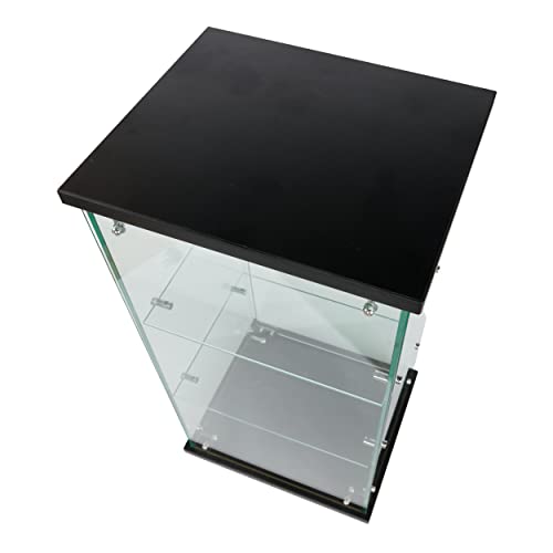Sswbasics Infinity Countertop Glass Display Case (Ready To Assemble) - 12-1/4"W X 14-1/4"D X 27-1/4"H - Showcase Cabinet Bookcase With Lock, Perfect For Displaying Smaller Items #TOP6