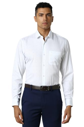 Image of Peter England Men Cotton Solid Slim Fit Shirt