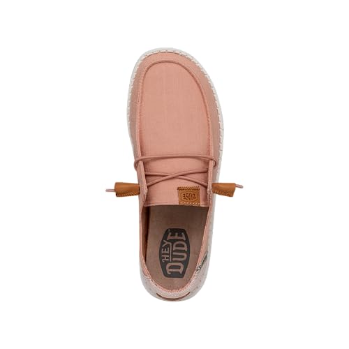 Image of HEYDUDE Women's Wendy Washed Canvas | Women's Shoes | Women's Lace Up Loafers | Comfortable & Light-Weight