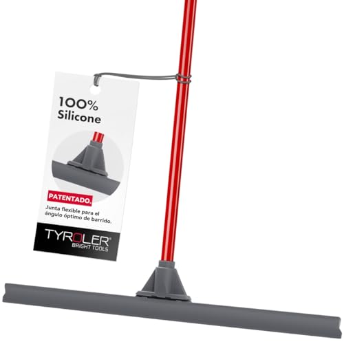 Tyroler Escobilla Goma - Hoja Silicona 100% Duradera, 60 centímetros Ancho - Mango Ligero 140 centímetros
