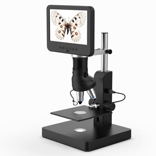 Microscope Biological Microscope with 7 Inch Screen for School Home Science Education Kids Gift(AD246-BC)