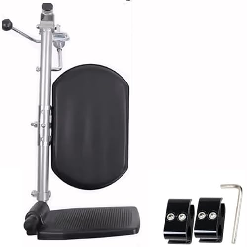 Unidades Reposapiés Elevables para Sillas de Ruedas|Altura Ajustable 40-70cm| Soporta 100kg por Pedal|Ángulo Regulable 90°-180°Ideal para usuarios de sillas de ruedas y cuidadores (Pierna derecha)