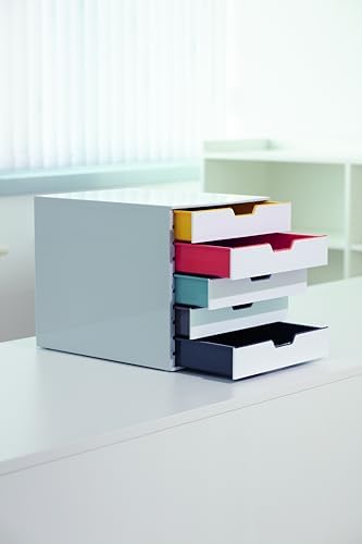 Durable Varicolor Mix 762527 Pojemnik z Szufladami, Wielokolorowy, 5 Szuflad