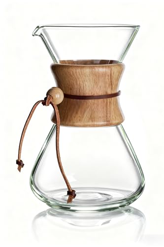 Image of AGOGO Pour Over Coffee Maker Set, 28oz Slim Style, 304 Stainless Filter | Barista kit for home kitchen, Cafe, Camping & Office; 20oz-40oz Classic, Slim, Diamond styles; Includes brush & towel.