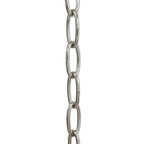 Image of RCH Hardware CH-ST63-U57-PN Steel Chandelier Chain 3 Gauge, Polished Nickel (1 Foot)